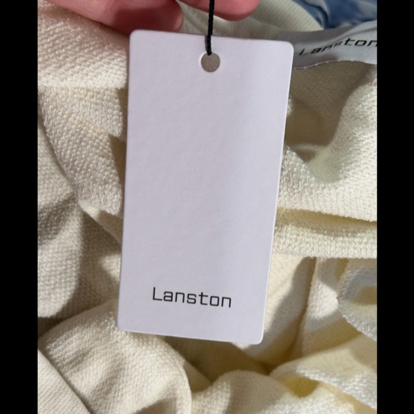 Lanston Halter Open Shoulders and Back Pullover Top/Sweatshirt Cream Size M - Picture 14 of 16